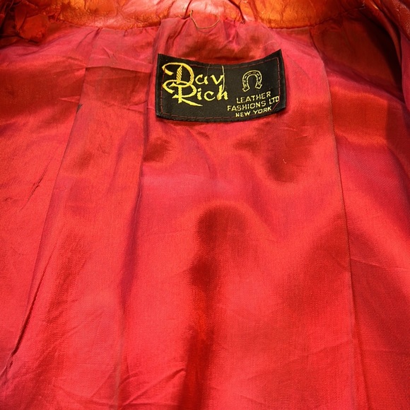 🚨Vintage 1980’s Red Leather Jacket🚨 - Picture 4 of 8